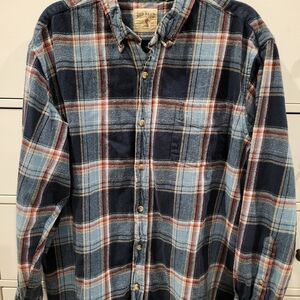 RedHead Navy and Light Blue Plaid Shirt